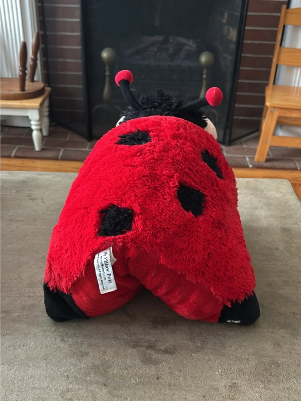 Retired Pillow Pet Ms. Ladybug 18” Red Black Soft Stuffed Plush Animal Pets